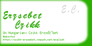 erzsebet czikk business card